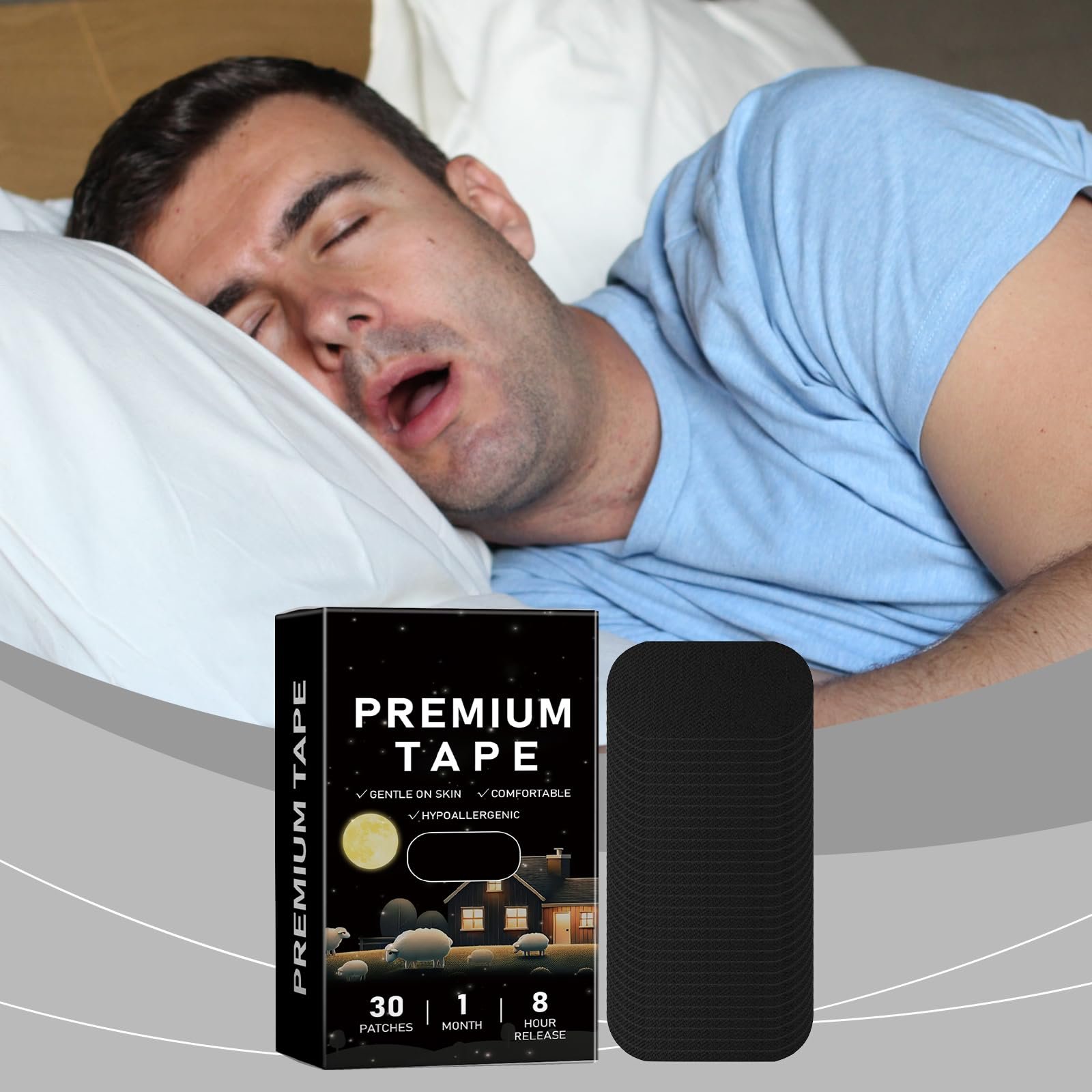 Пластыри от храпа для лучшего сна, 30 шт. Крепкие клеящие носовые, фото №6