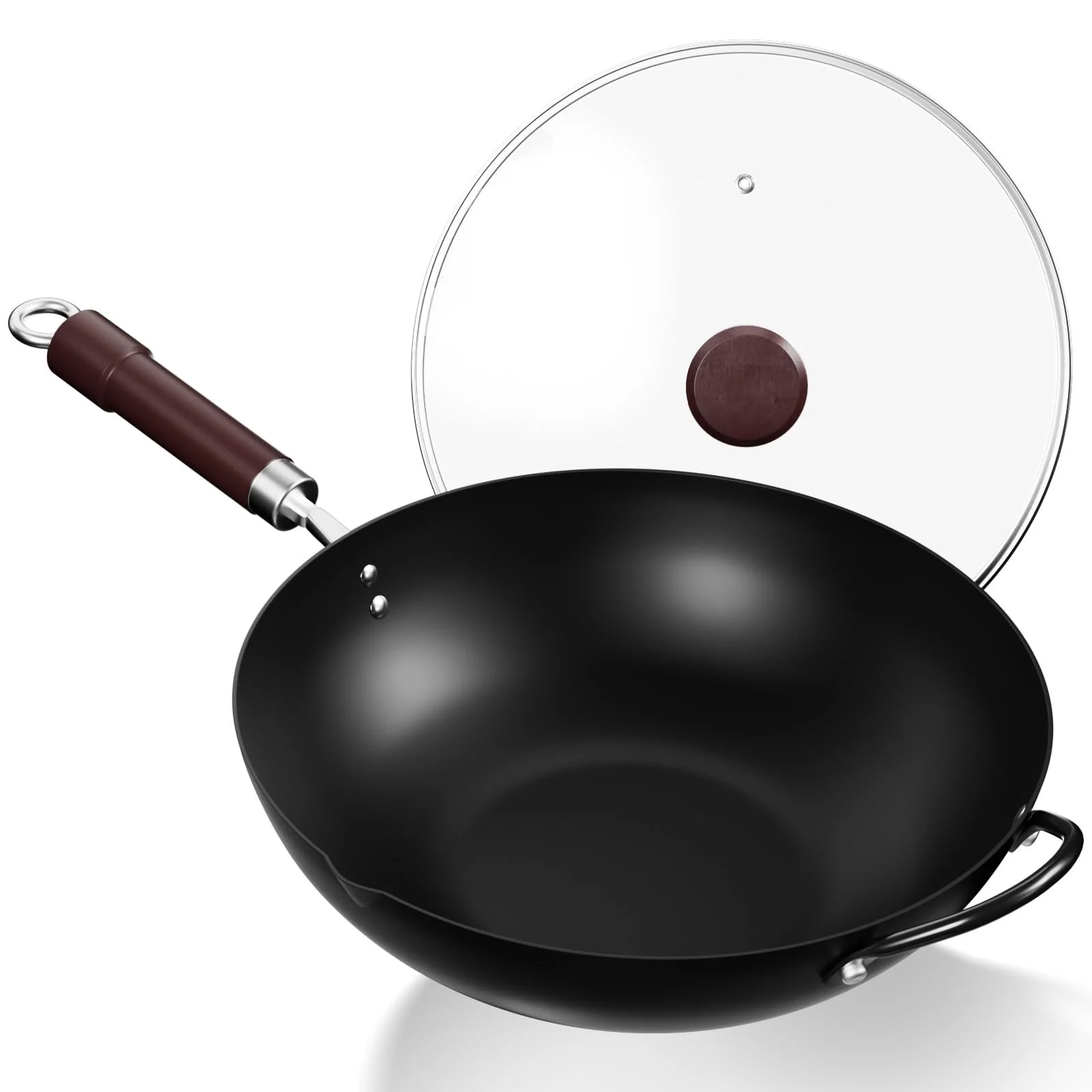 Сковорода-вок Jobin Вуглецева сталь 32 см, фото №1 Сковорода-вок Jobin Вуглецева сталь 32 см, фото №1