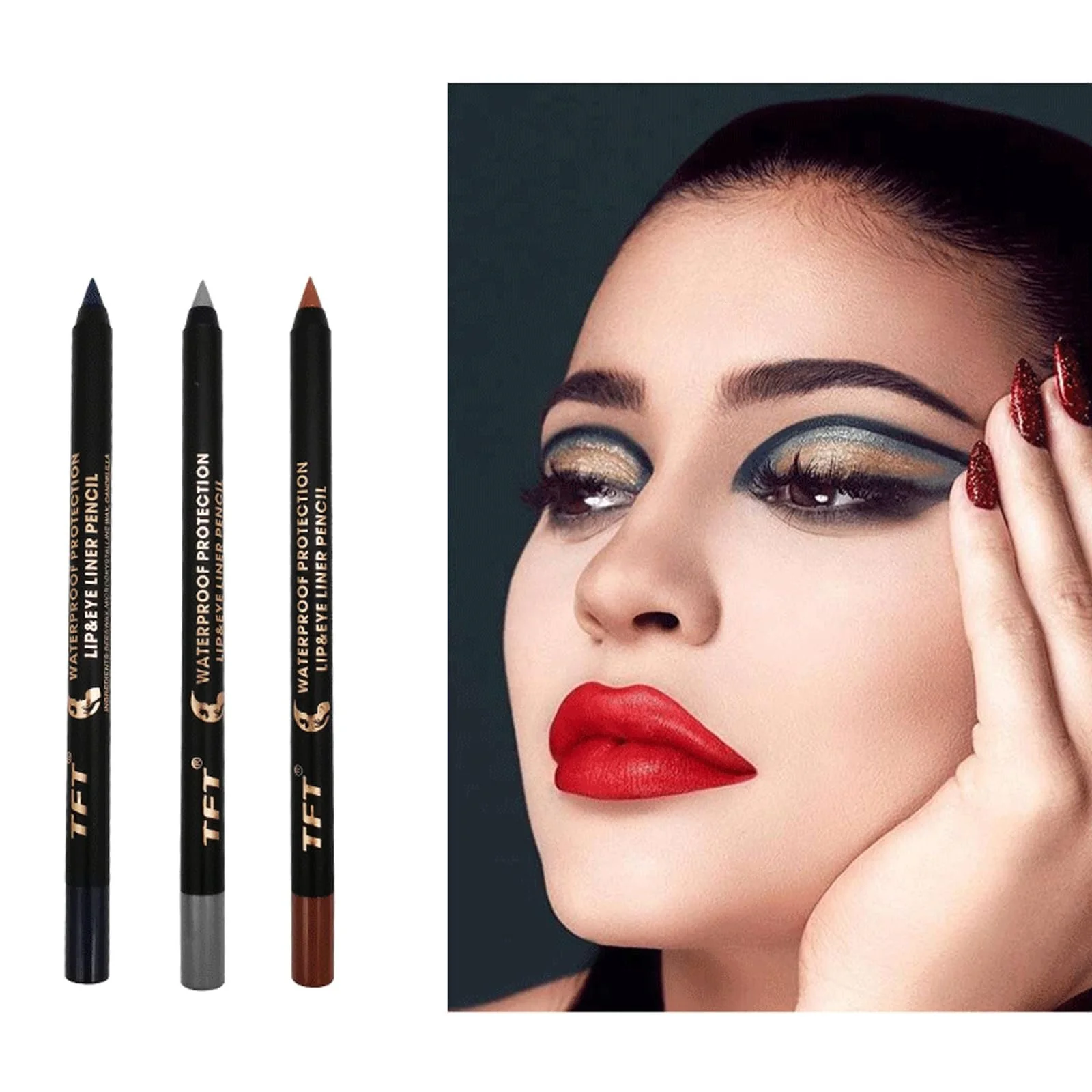 Карандаш для глаз EnMart 15 цветов водостойкий матовый, фото №2 Карандаш для глаз EnMart 15 цветов водостойкий матовый, фото №2