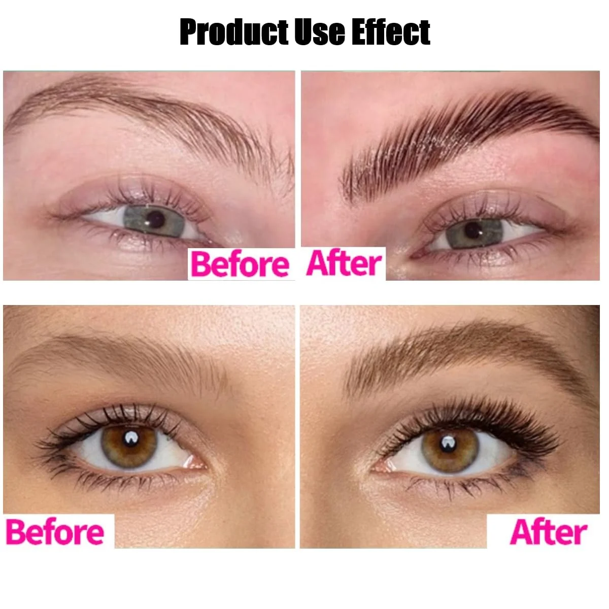 Туш для брів (2 шт.) гелева водостійка швидкосохнуча 02# Light Brown, фото №4