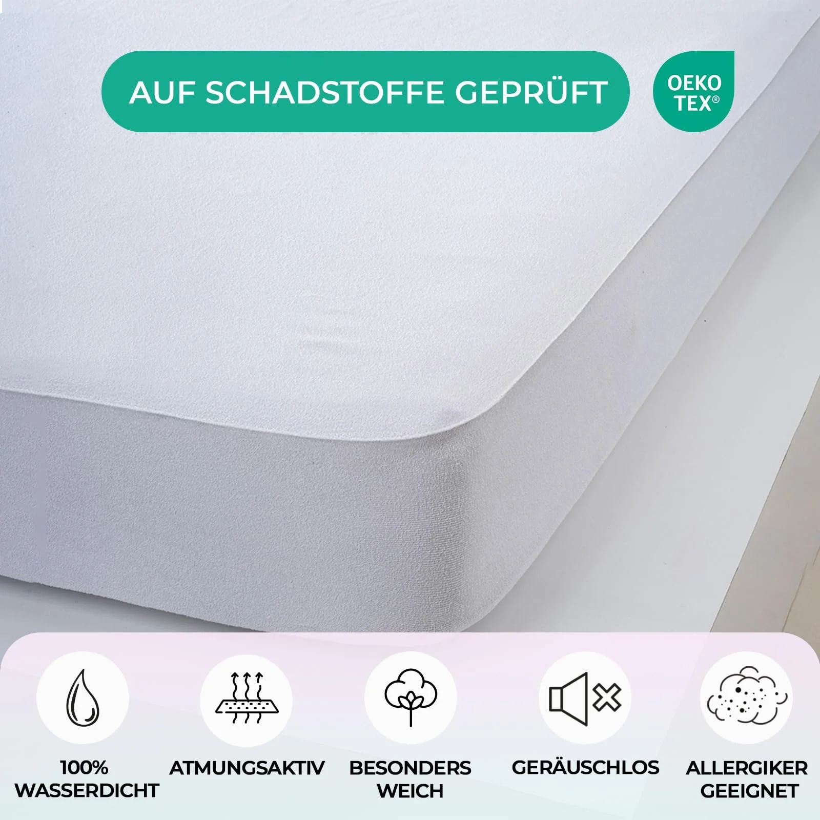 Набор Наматрасников Waterproof BUYMAX 2 шт. 90 x 200 см, фото №5