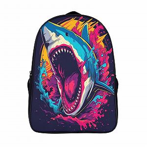 Ранець RSIUUODNF Shark 3D Дитячий Великі кишені 40x28x16 см - Фото 1
