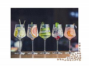 Пазл puzzleYOU Drinks Cocktails Puzzle Collection Пять различных коктейлей джин-тоник 2000 деталей synthetic.ua - Фото 1