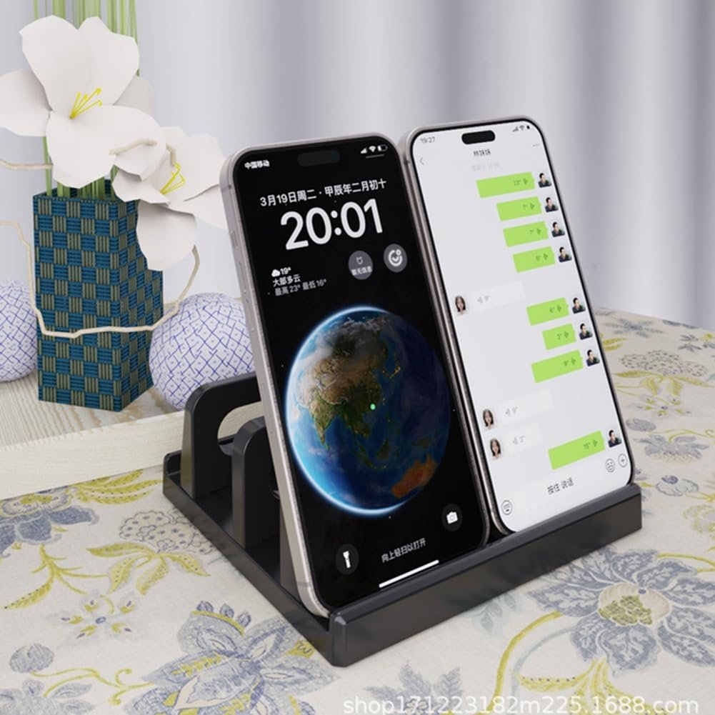 Подставка для ноутбука вертикальная Anti-slip 4 в 1 Dual Slot регулируемая ABS пластик для планшетов телефонов электронных книг для настольного хранения, фото №7 Подставка для ноутбука вертикальная Anti-slip 4 в 1 Dual Slot регулируемая ABS пластик для планшетов телефонов электронных книг для настольного хранения, фото №7