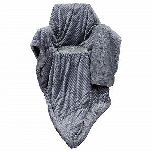 Покривало Trendyshop365 150 x 200 см, вельветова, затишна, спинка шерпа, пухнасте покривало (антрацит) synthetic.ua - Фото 1