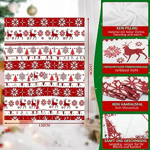 Одеяло Рождественское для дивана, Рождественское одеяло для дивана, Теплое уютное одеяло с рождественским узором, Рождественское одеяло для рождественского украшения, Подарок, Диван-кровать, Кушетка synthetic.ua - Фото 1