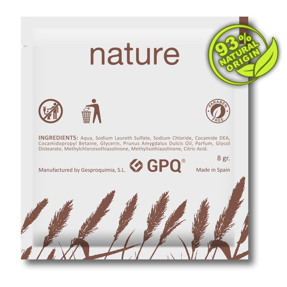 Гель для душу та шампунь 2-в-1 GPQ NATURE 400 шт х 8 г без парабенів, фото №2