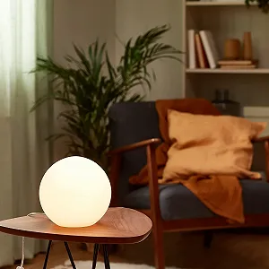 Настільна лампа Reality Leuchten Globe Опалове біле скло, 20 см, E27, R5220 – 2007 synthetic.ua - Фото 1