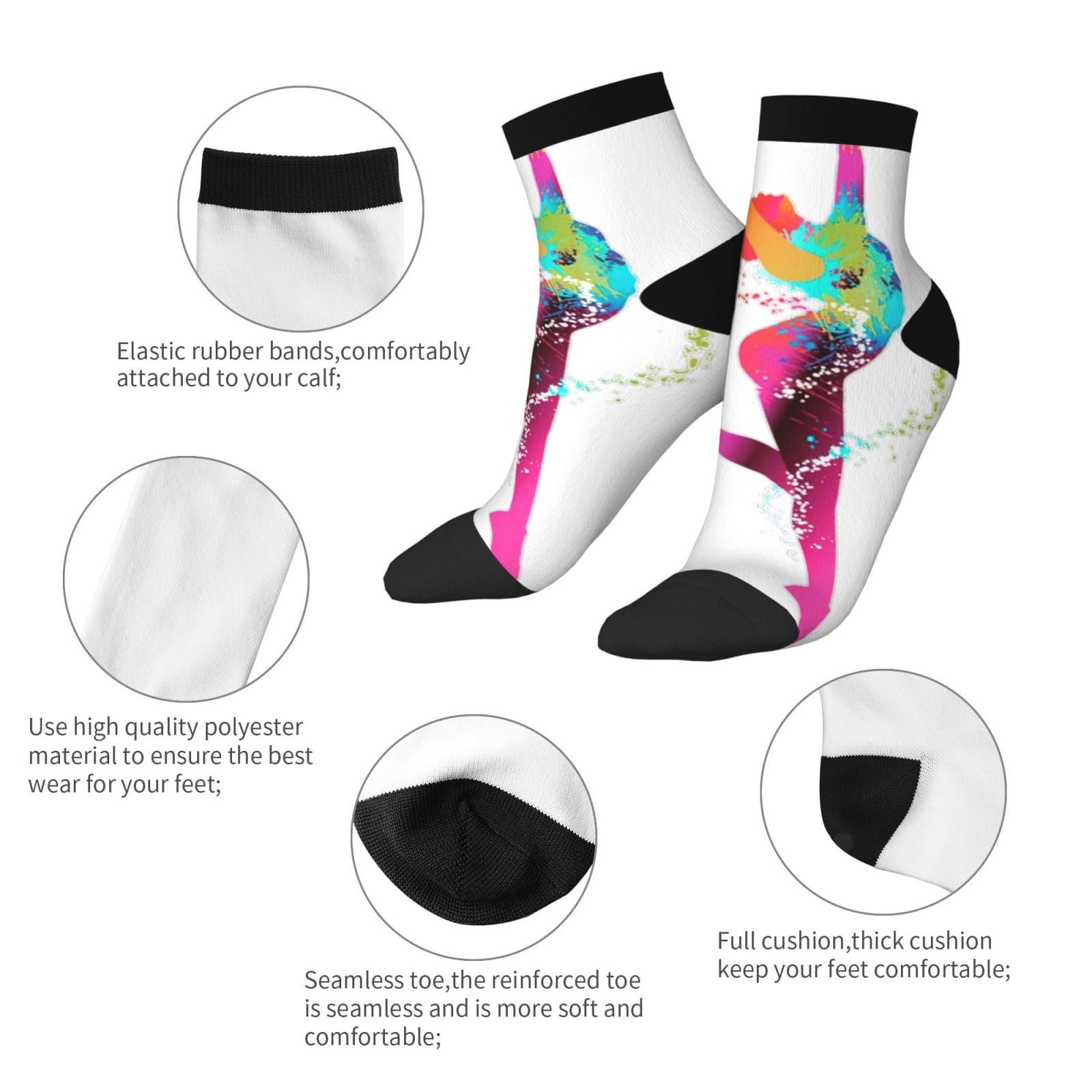 Носки SSIMOO Модные женские, удобные носки для взрослых, подходят для любого времени года, цвет: Дамы, универсальный размер, фото №6