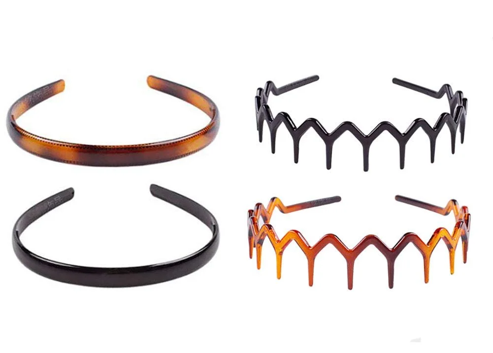 Обруч для волосся Пластиковий з зубцями 4 шт, фото №1 Обруч для волосся Пластиковий з зубцями 4 шт, фото №1