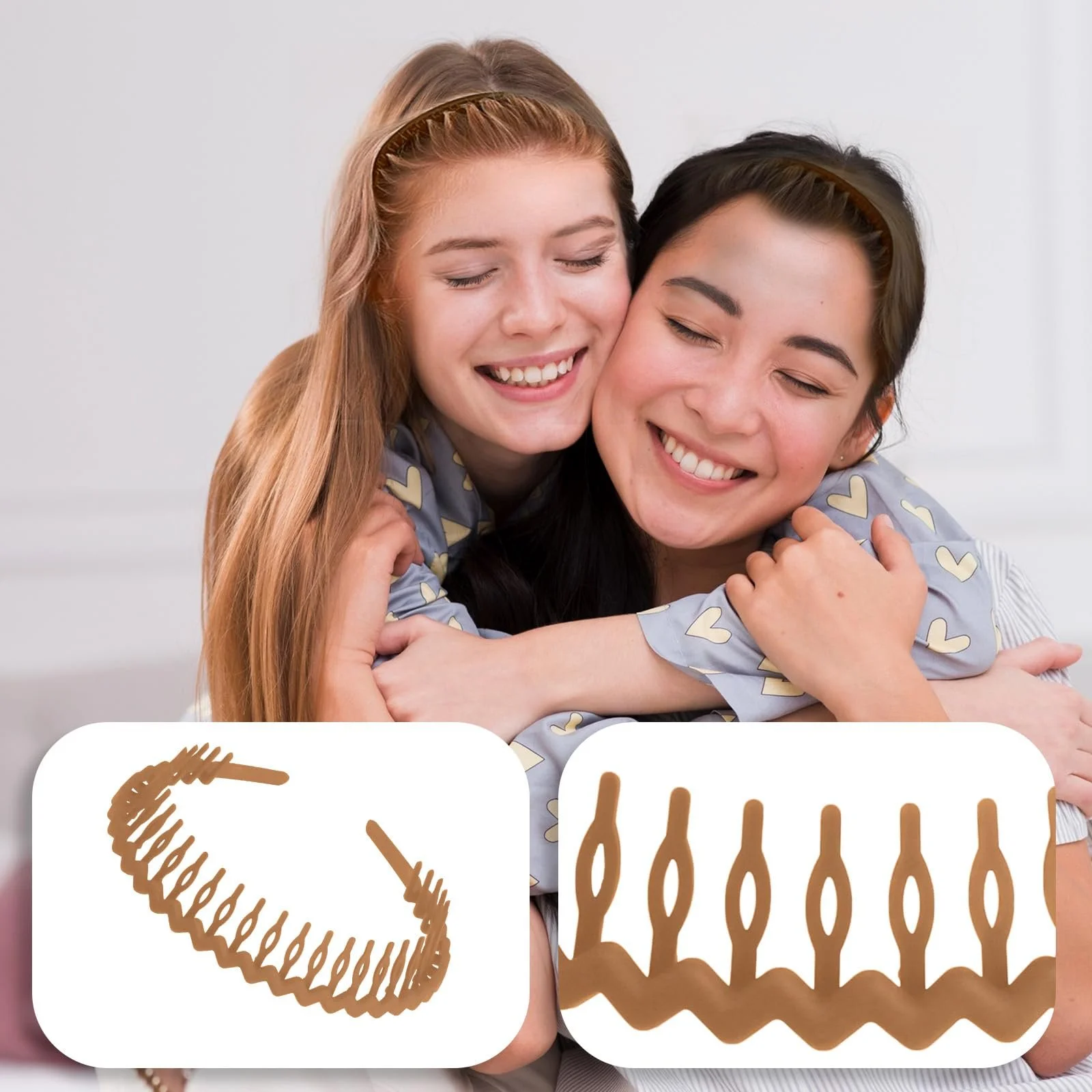 Пластиковий нековзкий обруч для волосся з хвилястими зубцями, фото №7 Пластиковий нековзкий обруч для волосся з хвилястими зубцями, фото №7