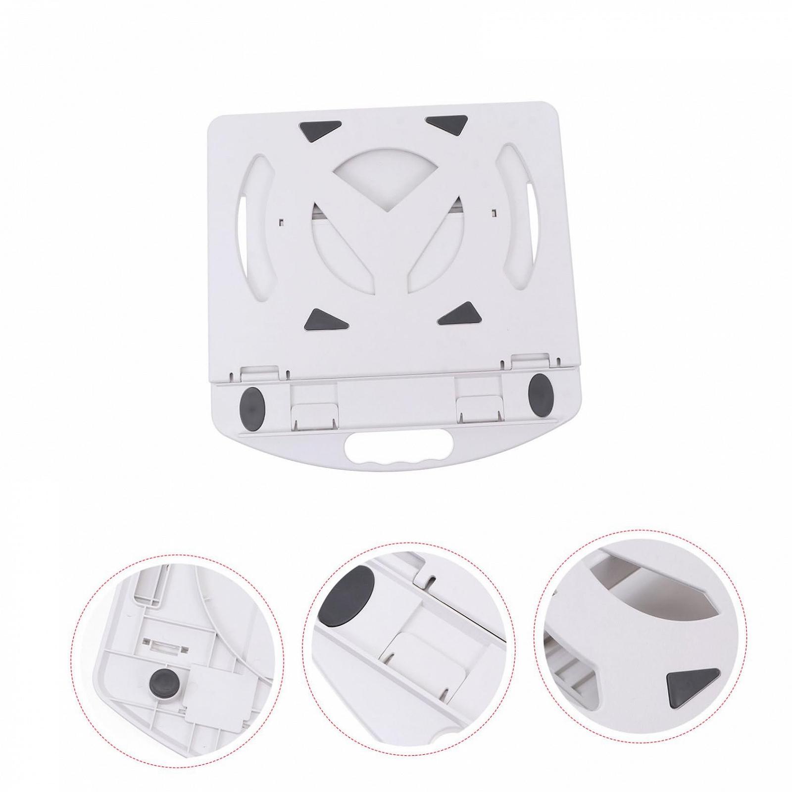 Підставка для ноутбука Ергономічна з поворотним пластиковим корпусом, покращеним охолодженням та стабільним розподілом навантаження, біла, фото №9