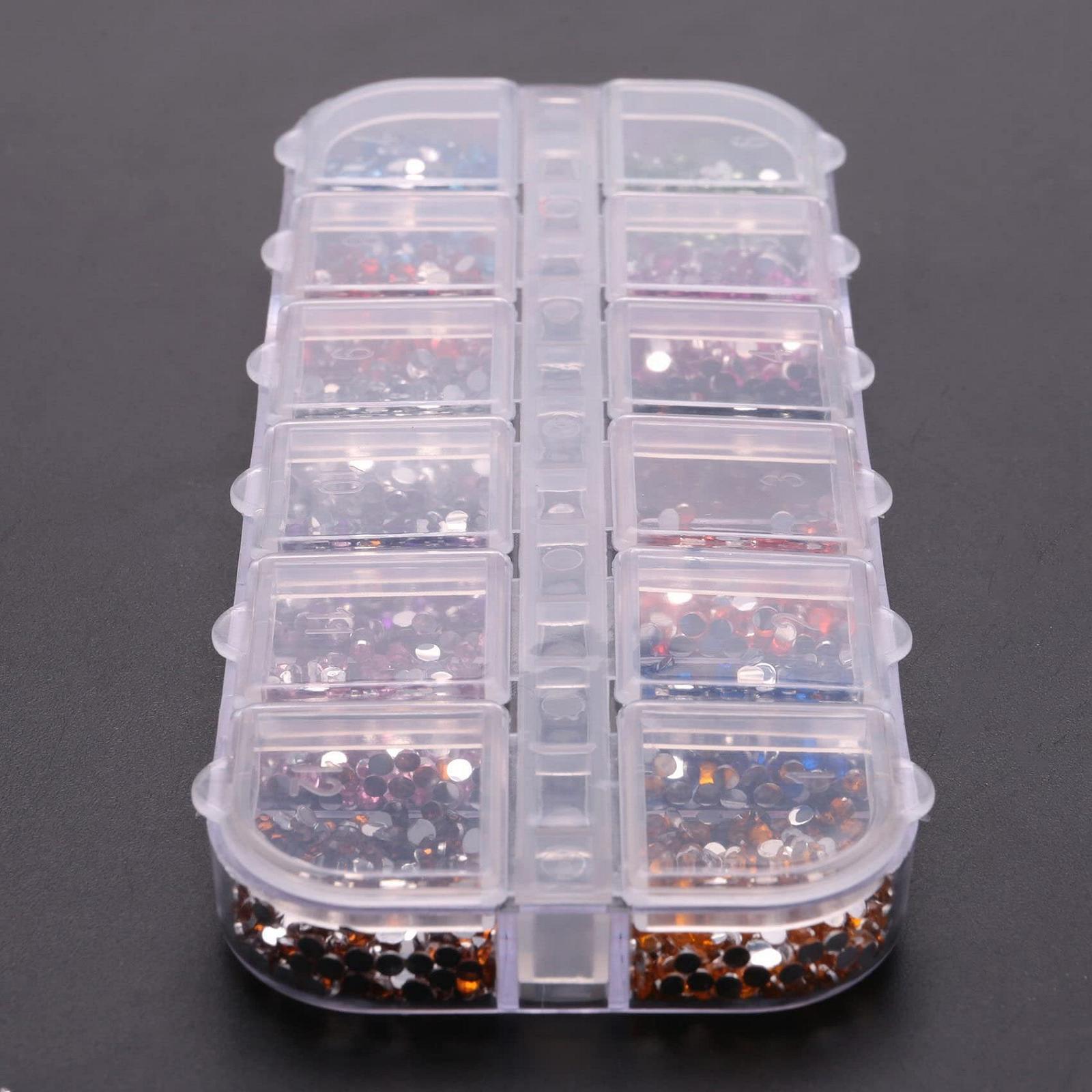 3D Форма Прозрачный Жемчуг для ногтей DIY Украшения для ногтей Стразы Инструменты для маникюра 5# 12 Цветов Плоский Цвет, фото №7