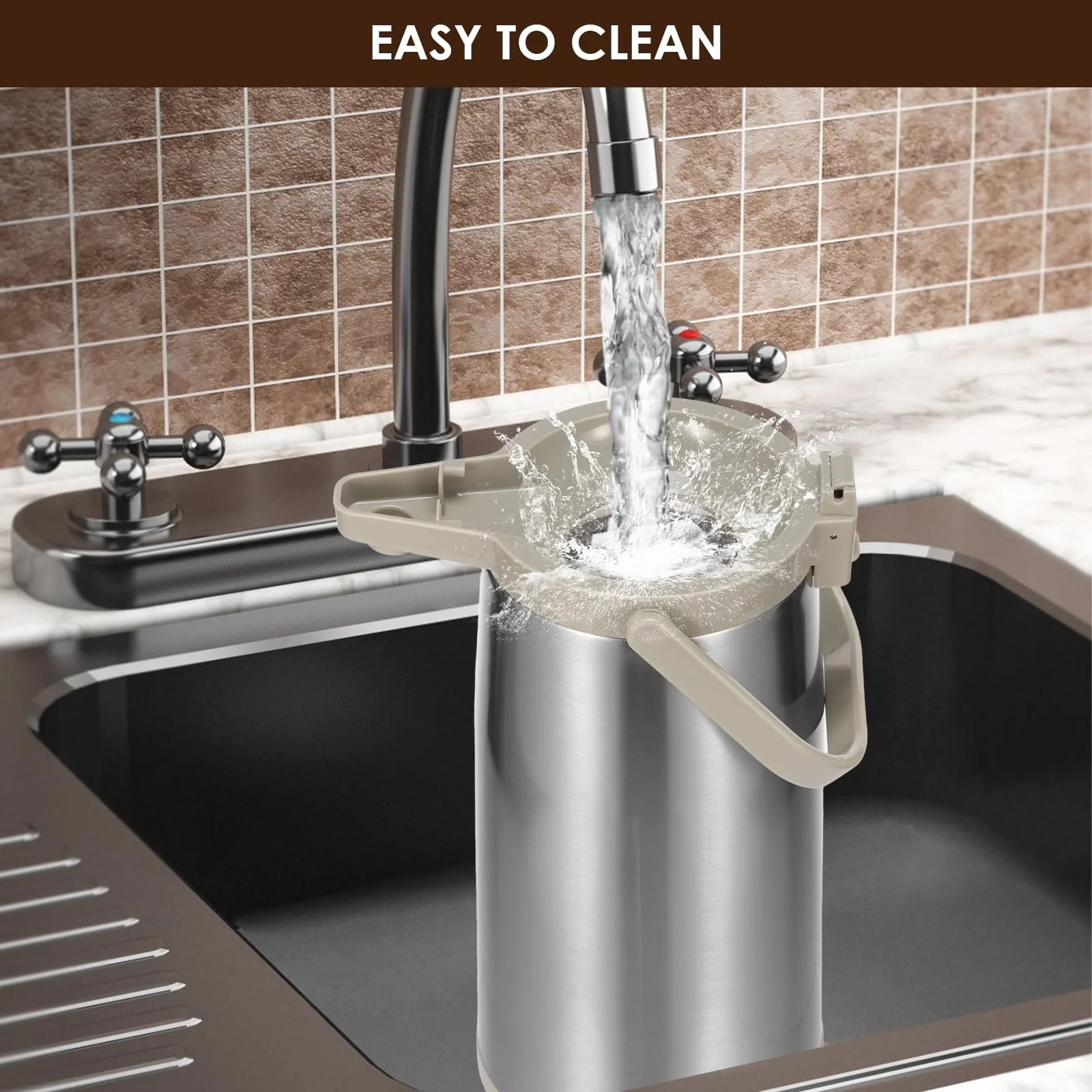 Помповий Термос-кавник 2.0 л, Термос-колба, з помповим механізмом, з нержавіючої сталі, фото №6 Помповий Термос-кавник 2.0 л, Термос-колба, з помповим механізмом, з нержавіючої сталі, фото №6