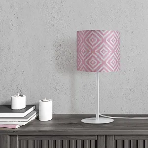 Настільна лампа Paco Home Тканинний абажур E14 Vintage Retro Кругла В горошок synthetic.ua - Фото 1