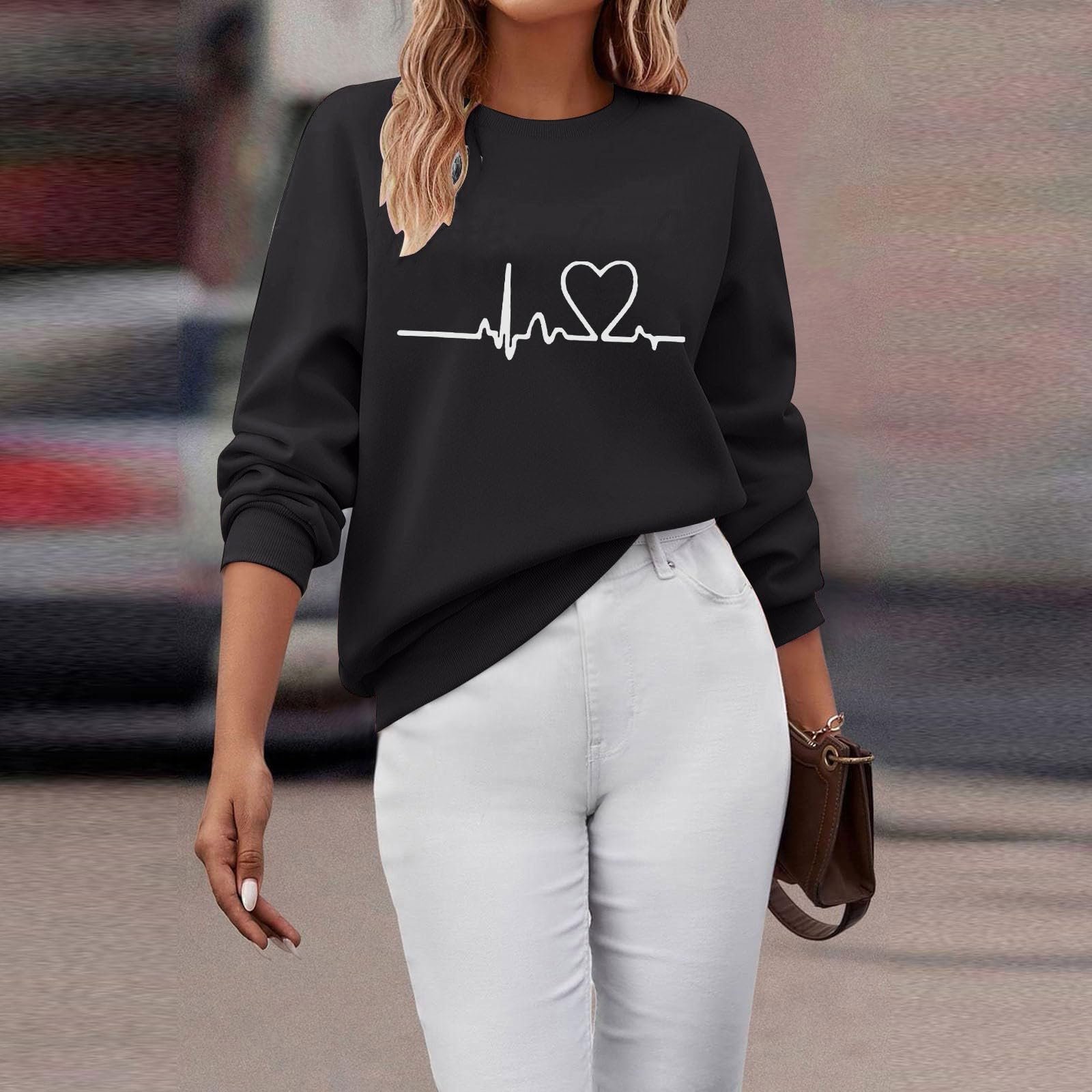 Женский пуловер с принтом сердец Love, Рождественский джемпер, Хлопковая кофта с длинными рукавами и круглым вырезом, Осенне-зимний элегантный топ, Уличный свитшот без капюшона, Свитер, фото №5 Женский пуловер с принтом сердец Love, Рождественский джемпер, Хлопковая кофта с длинными рукавами и круглым вырезом, Осенне-зимний элегантный топ, Уличный свитшот без капюшона, Свитер, фото №5