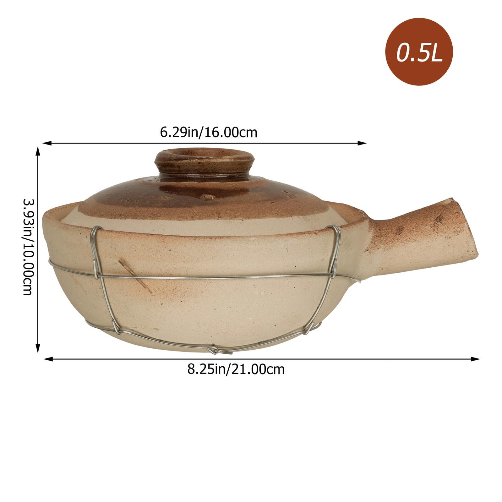 Ківш керамічний термостійкий з ручкою традиційний для газових плит, фото №7