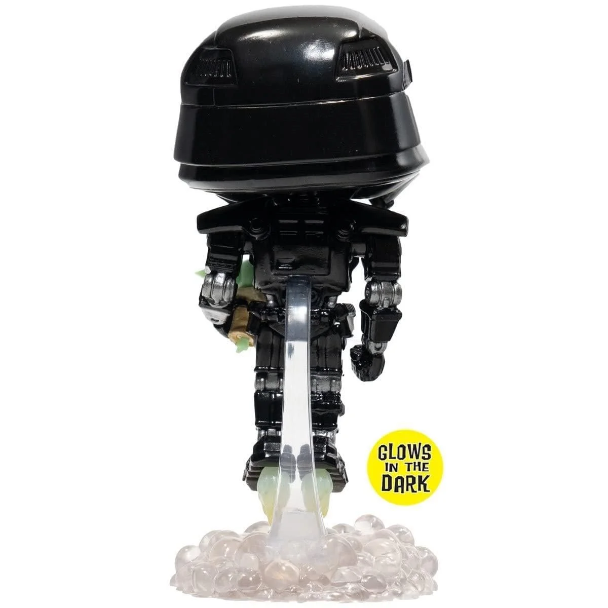 Вінілова фігурка Funko Pop! Star Wars: Mandalorian Dark Trooper with Child Glow in the Dark, фото №5