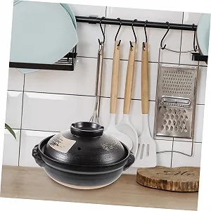 Кастрюля для запекания керамическая 900 мл с стеклянной крышкой термостойкая synthetic.ua - Фото 1