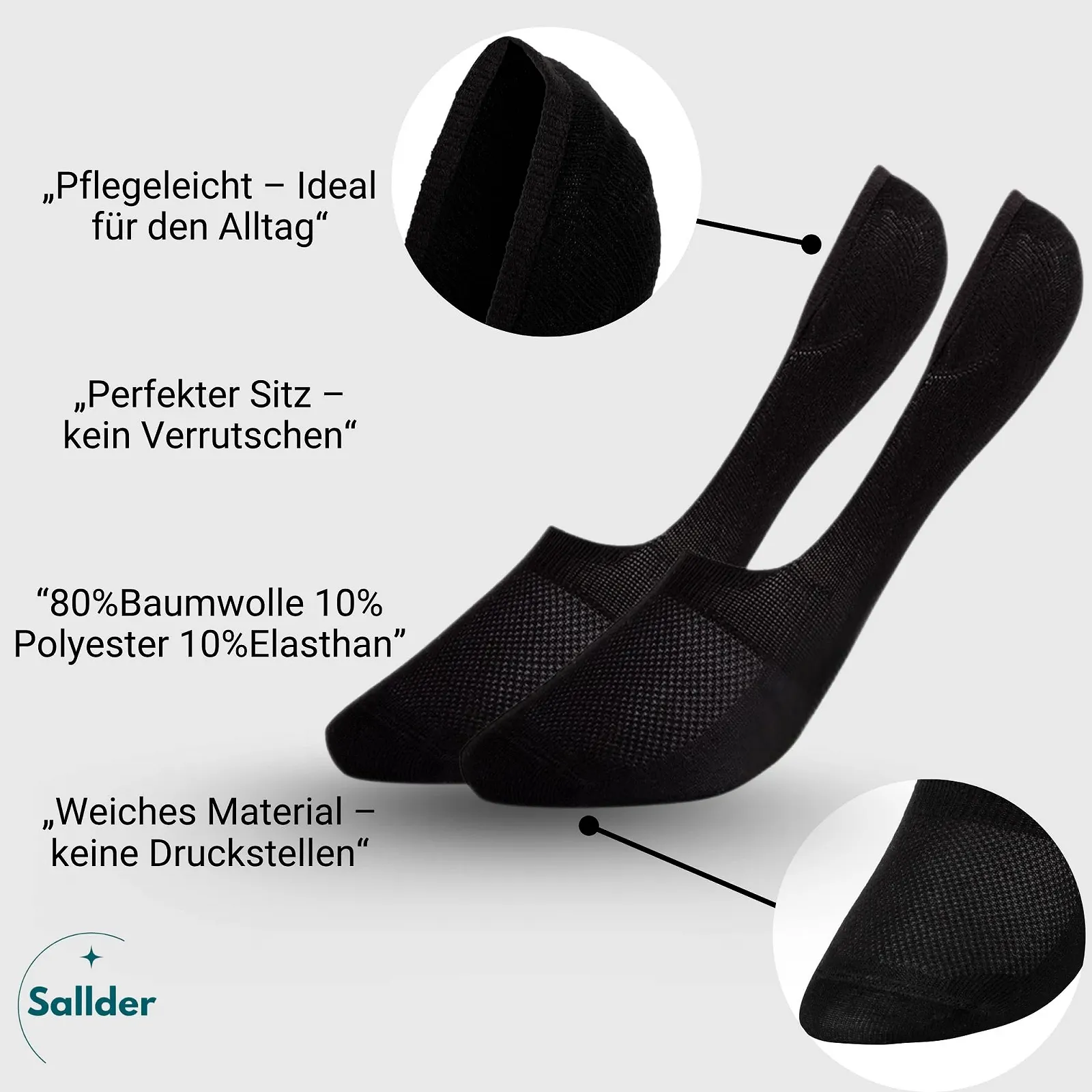 Носки Унисекс для Кроссовок, 6 пар, Размер 5-9, фото №4