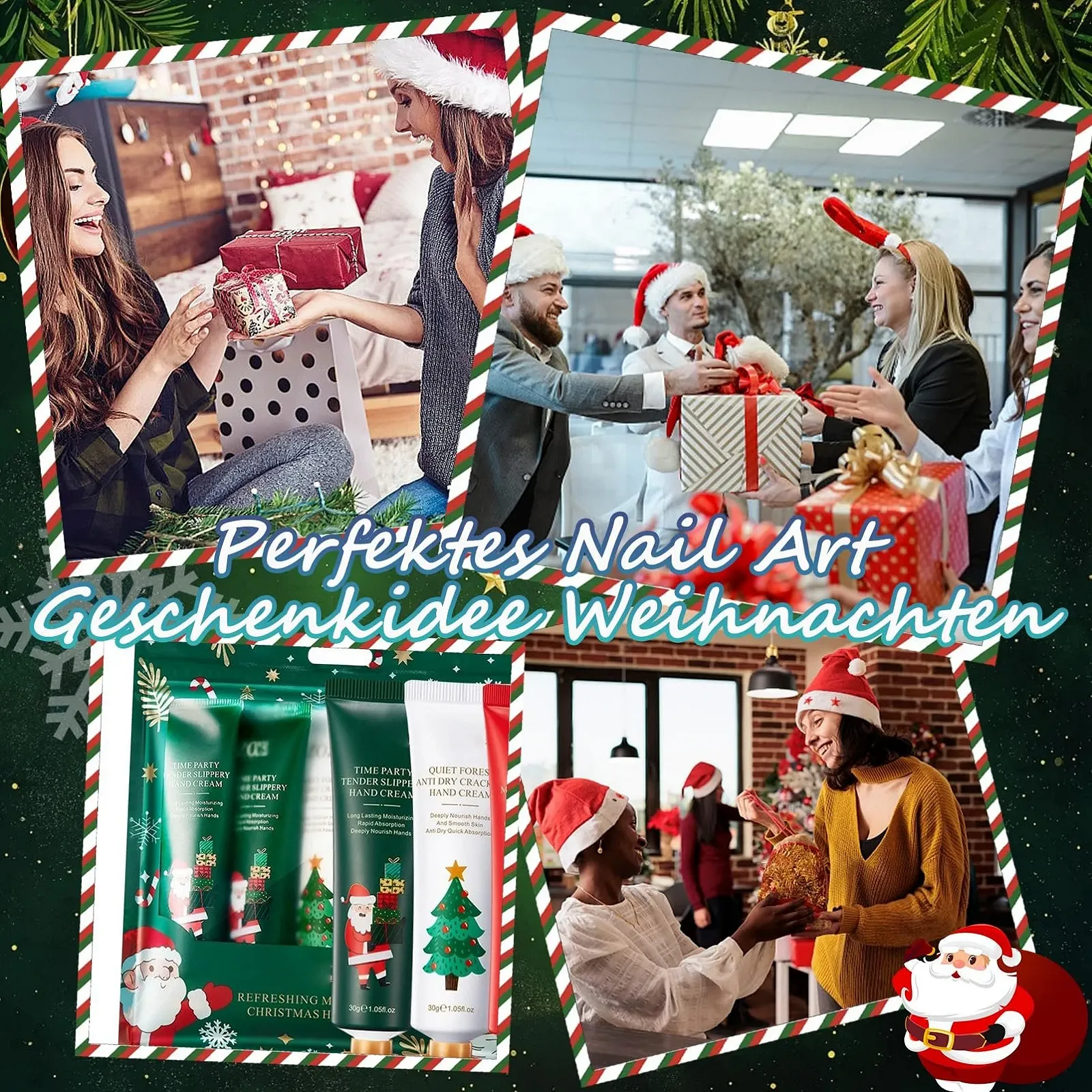 Набор кремов для рук 3шт Зимний уход для сухой потрескавшейся кожи рук и ног, фото №8