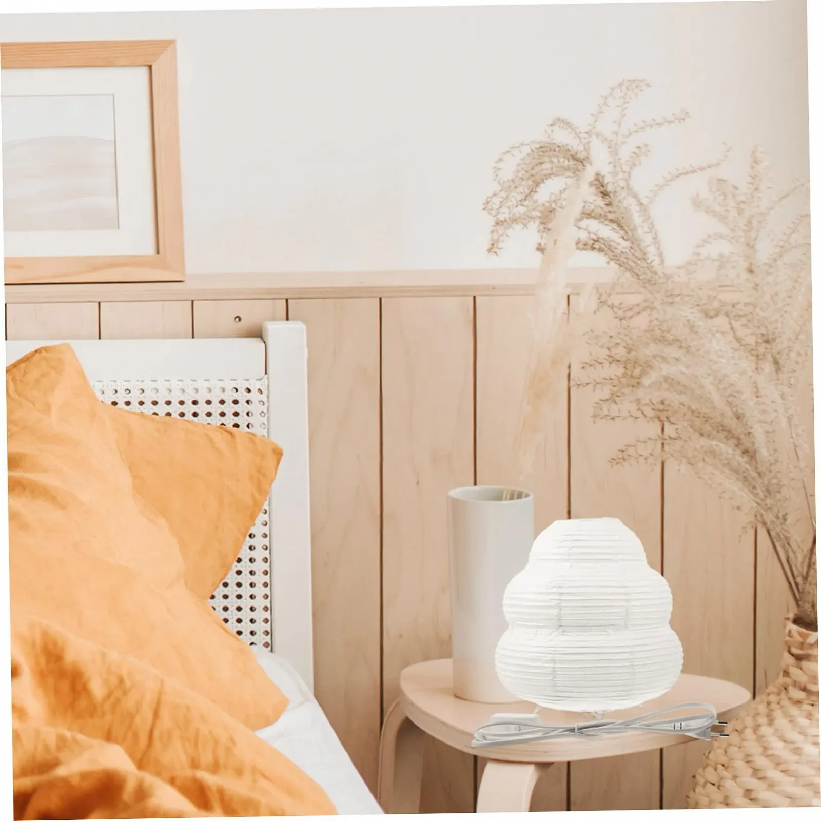 Настольная лампа HOMSFOU Paper Lantern Lamp E14 Rice Paper, фото №8