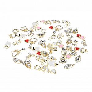 Набор для декора ногтей 60 шт., аксессуары для маникюра, ювелирные изделия для ногтей, украшения для ногтей, украшения для скрапбукинга, каваи шармы для ногтей, для домашнего использования, сплав, разноцветные - Фото 1