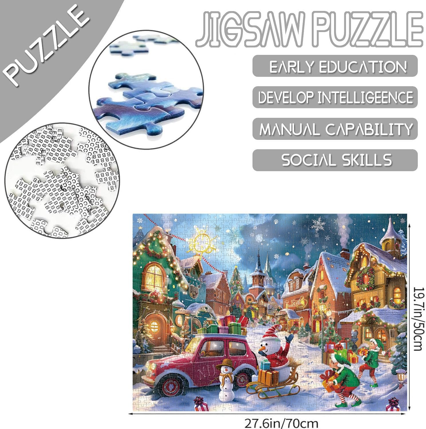 Пазл Cute Dog Merry Christmas 1000 елементів 70 x 50 см, фото №5 Пазл Cute Dog Merry Christmas 1000 елементів 70 x 50 см, фото №5