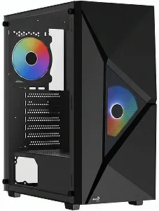 Корпус Aerocool Player-G-BK-v1 / Miditower / ATX / Glass / 2x120mm FRGB / Black - Фото 1