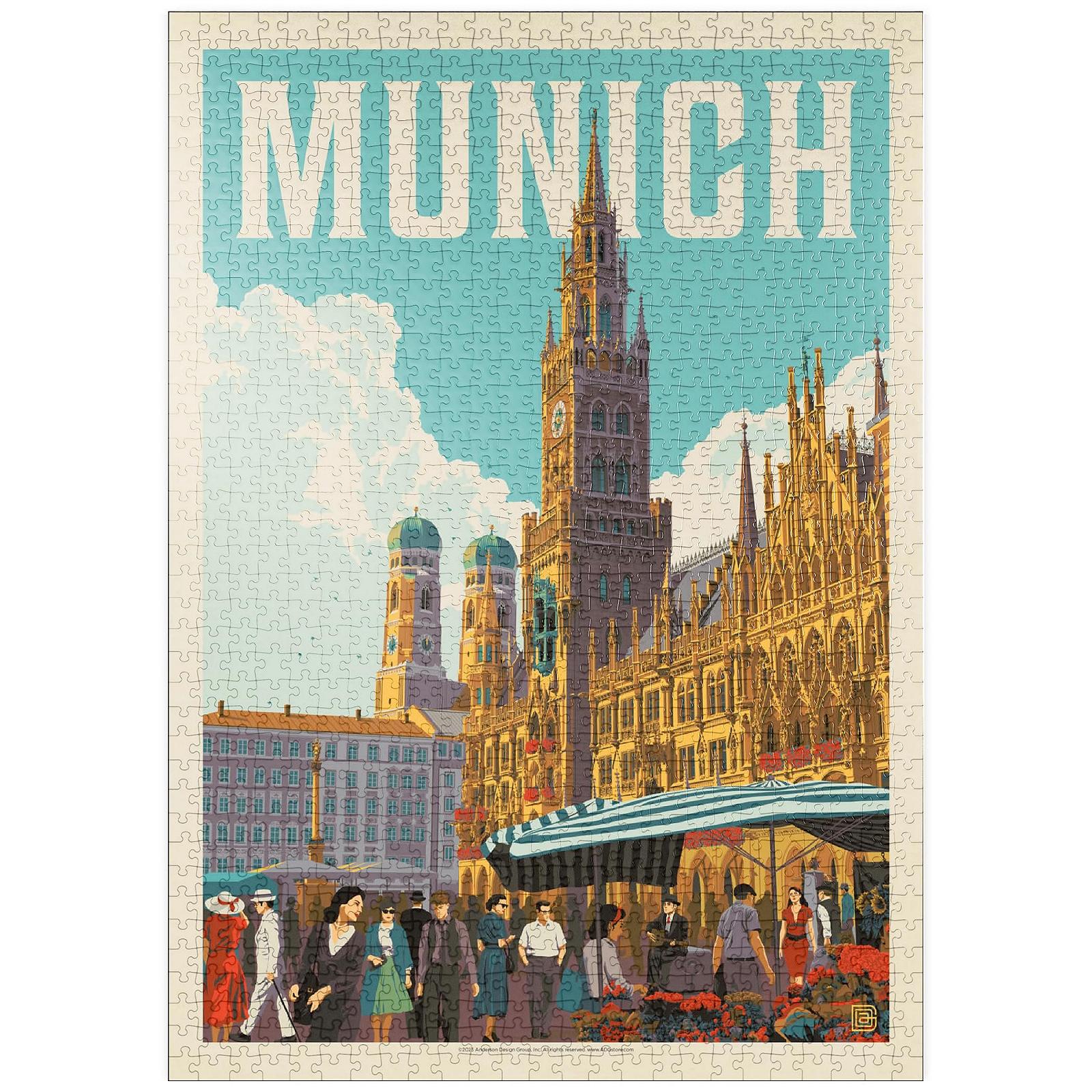 Пазл MyPuzzle Special Collection by Anderson Design Group Germany: Munich, Vintage Poster Premium 1000 элементов, фото №1
