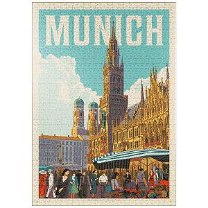 Пазл MyPuzzle Special Collection by Anderson Design Group Germany: Munich, Vintage Poster Premium 1000 элементов - Фото 1