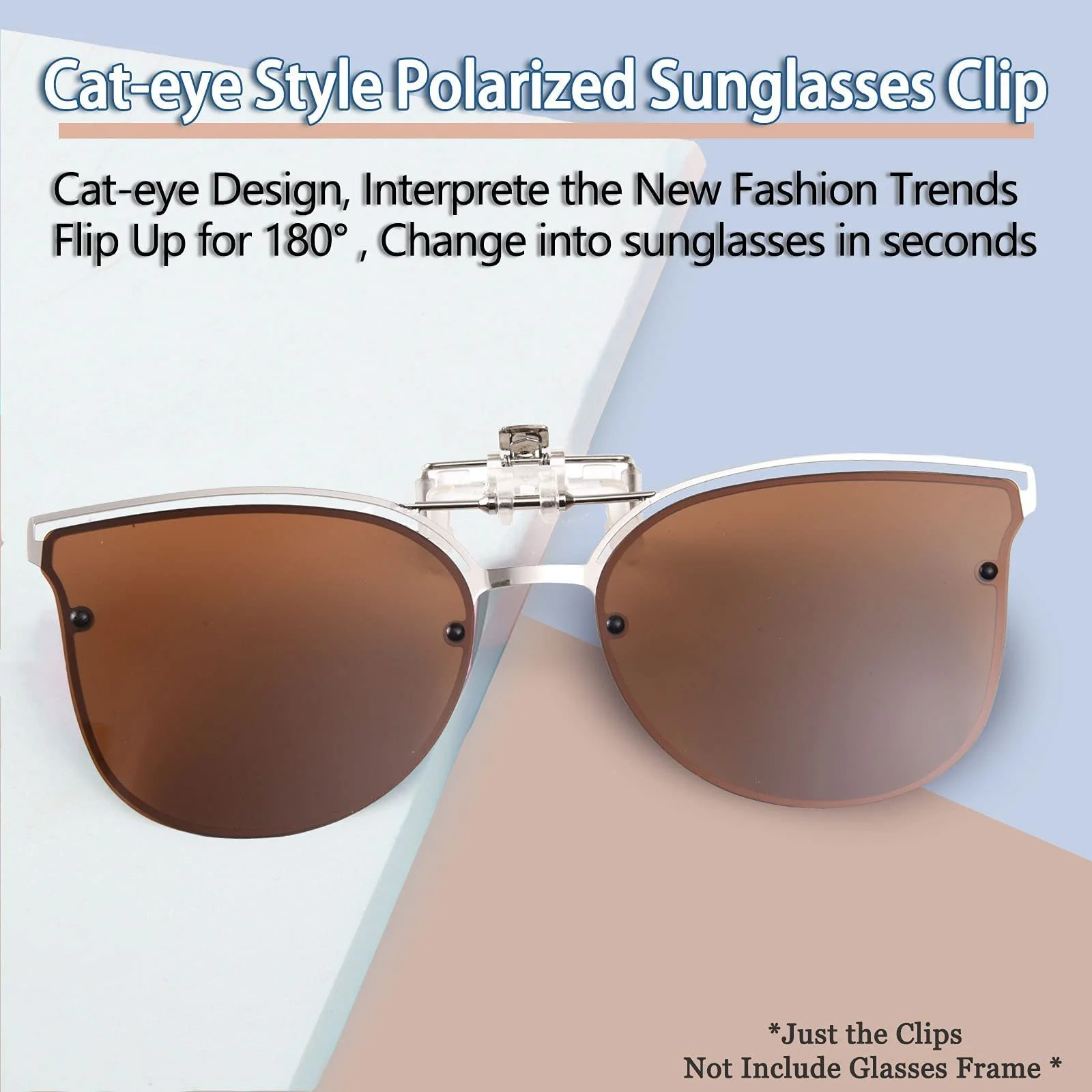 Накладні сонцезахисні окуляри LUFF Reversible Polarised Clip, жіночі модні котячі вінтажні, фото №2