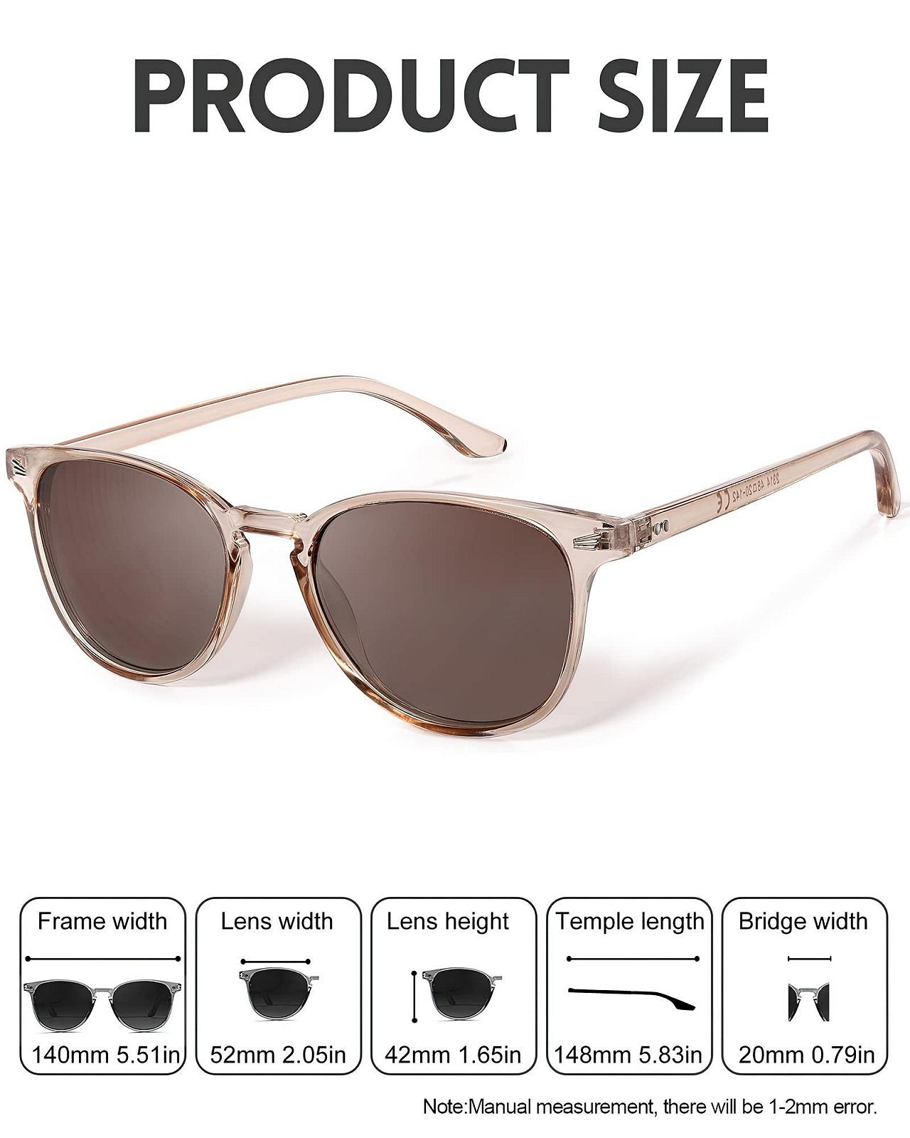 Класичні сонцезахисні окуляри Myiaur Жіночі поляризовані сонцезахисні окуляри з UV400 захистом, фото №5