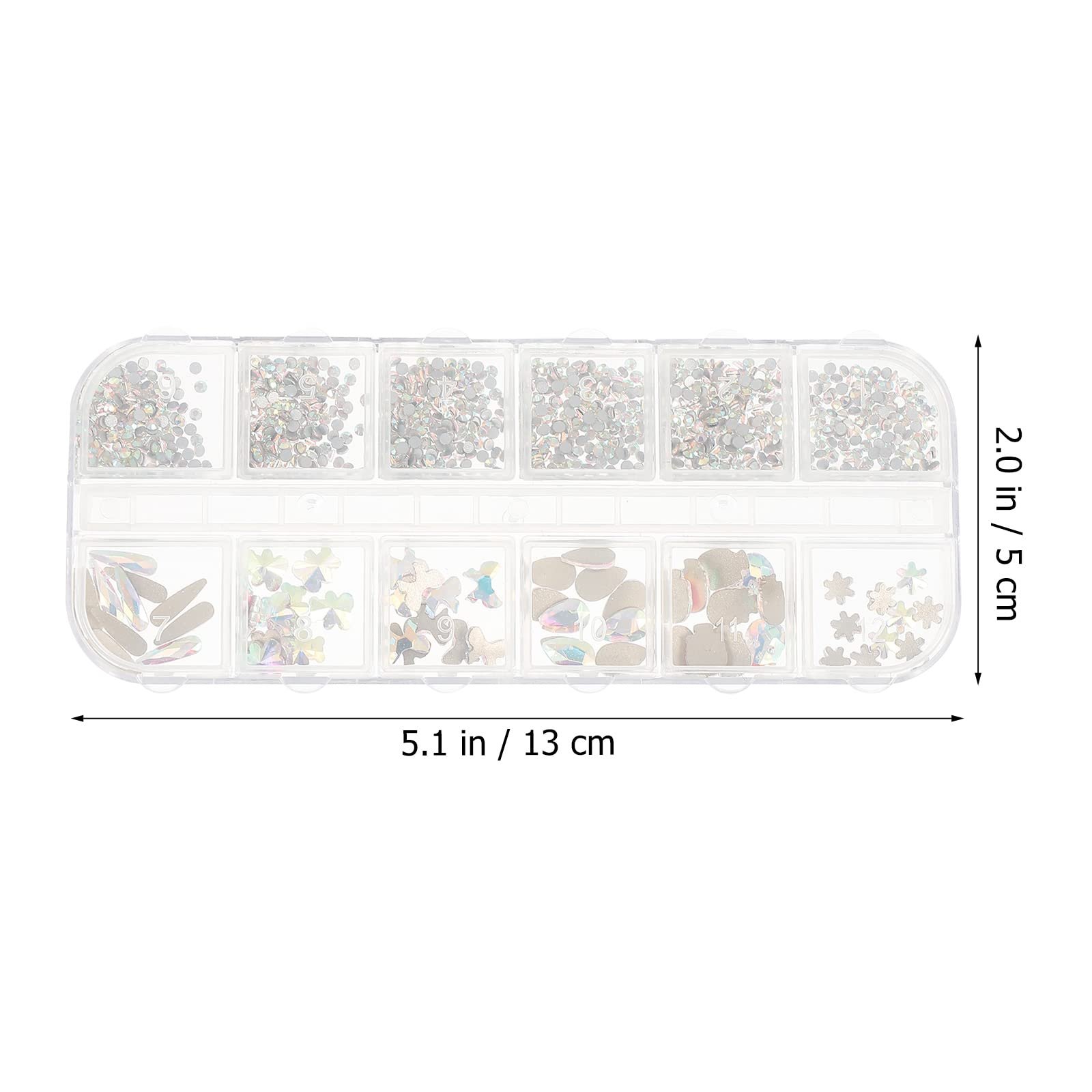 Стрази для нігтів Lurrose, кристали, плоскі , коштовності, DIY проєкти, фото №9