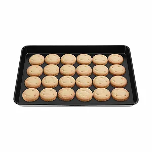 Деко для випікання прямокутне 60 x 40 x 5 см алюмінієвий сплав чорне - Фото 1