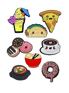 Джибитсы еда фаст-фуд food Jibbitz 8 шт аксессуары Крокс украшение Dz_47_2 - Фото 1