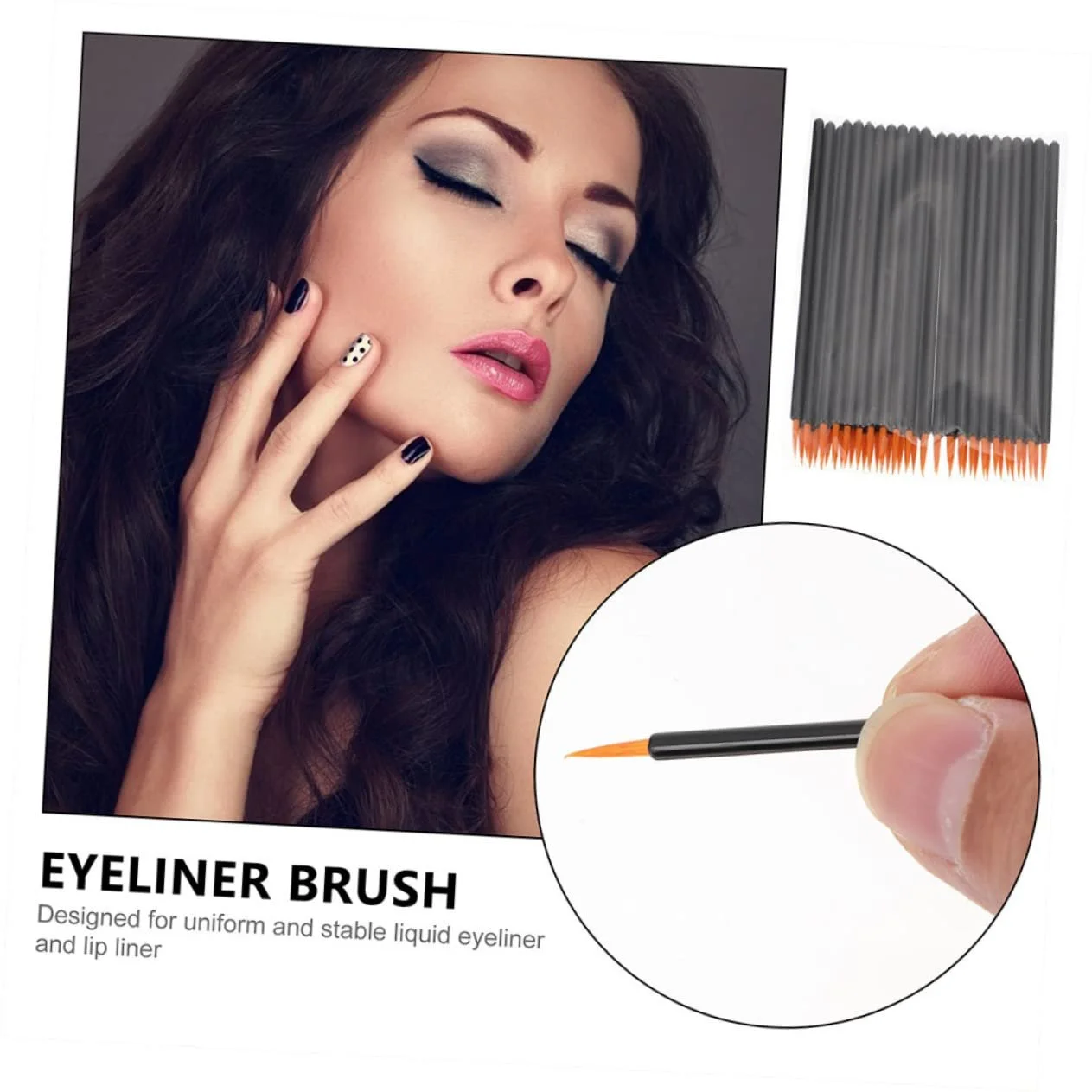 Кисти для подводки MAGICLULU Одноразовая Тонкая Упаковка 300 штук, фото №2 Кисти для подводки MAGICLULU Одноразовая Тонкая Упаковка 300 штук, фото №2