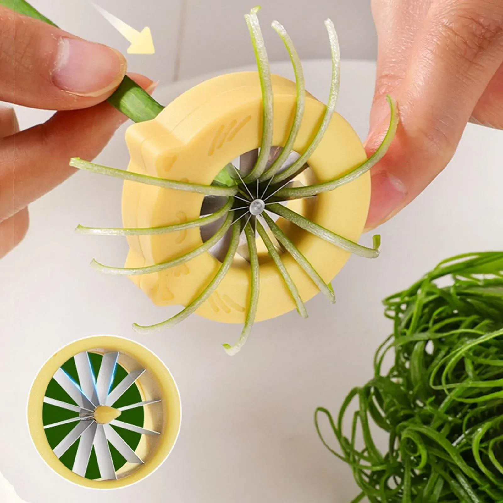 Подрібнювач цибулі, терка для цибулі з нержавіючої сталі, фото №7