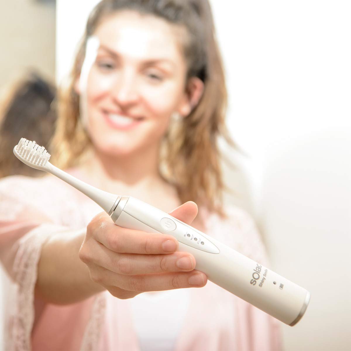 Електрична зубна щітка Solac Shiny Smile Звукова технологія 3 режими 2 насадки, фото №4