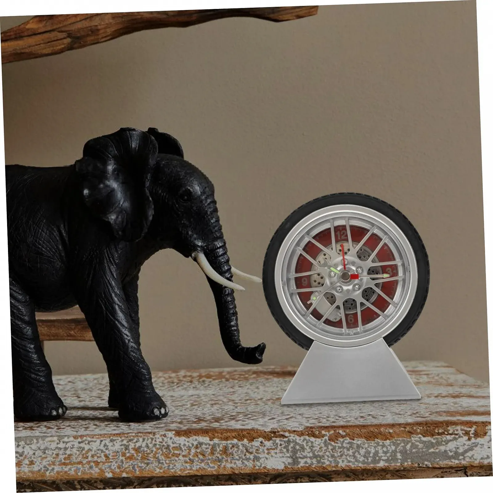 Настольные часы PartyKindom в виде автомобильной шины, ABS, фото №5