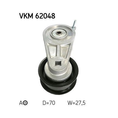 Натяжитель поликлинового ремня SKF VKM 62048 для NISSAN, левый, средний левый, фото №2