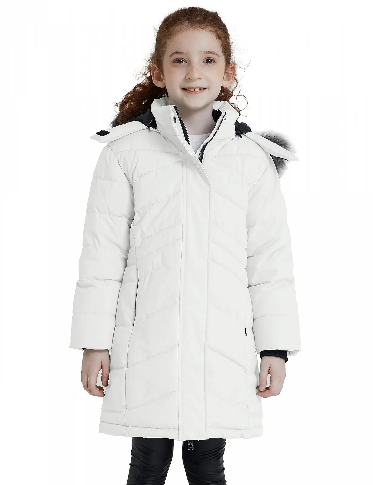 Пухова зимова куртка для дівчат ZSHOW, довга парка, тепла бавовняна куртка з наповнювачем, фото №4