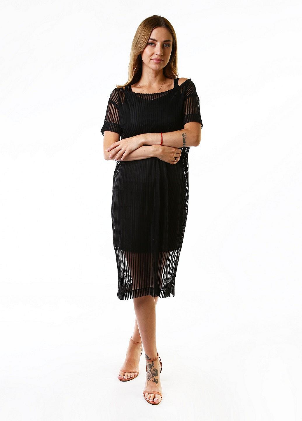 Платье inDresser S Черный (IN-F0224Ю025Б-Black), фото №3 Платье inDresser S Черный (IN-F0224Ю025Б-Black), фото №3