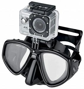 Маска SEAC One Pro з підтримкою екшн-камери GoPro, чорна, стандарт synthetic.ua - Фото 1