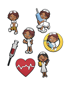 Джибитсы медицинские истории Medical врач медсестра для мед. работника 7 шт аксессуары крокс украшение Dz_155_1 - Фото 1