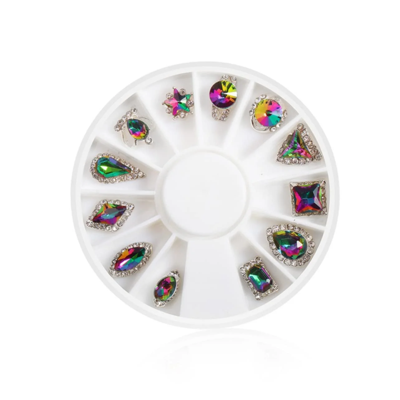 Стрази Rivets, 1 уп., вогняний опал, скляні, прикраси амулет, скляні заклепки, фото №8