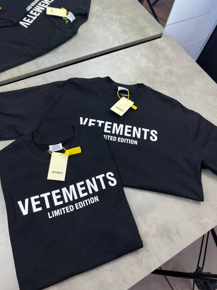Футболка черная Vetements Logo f651, фото №7