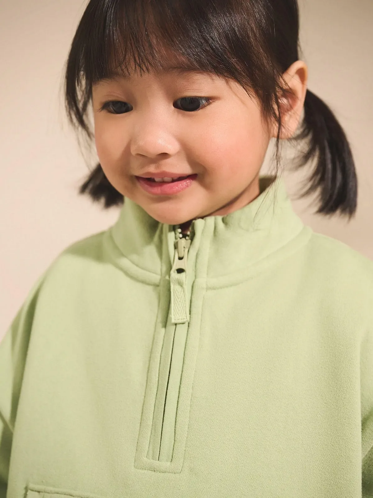 NEXT Девочка Стандартный свитшот с полудлинной молнией, фото №5