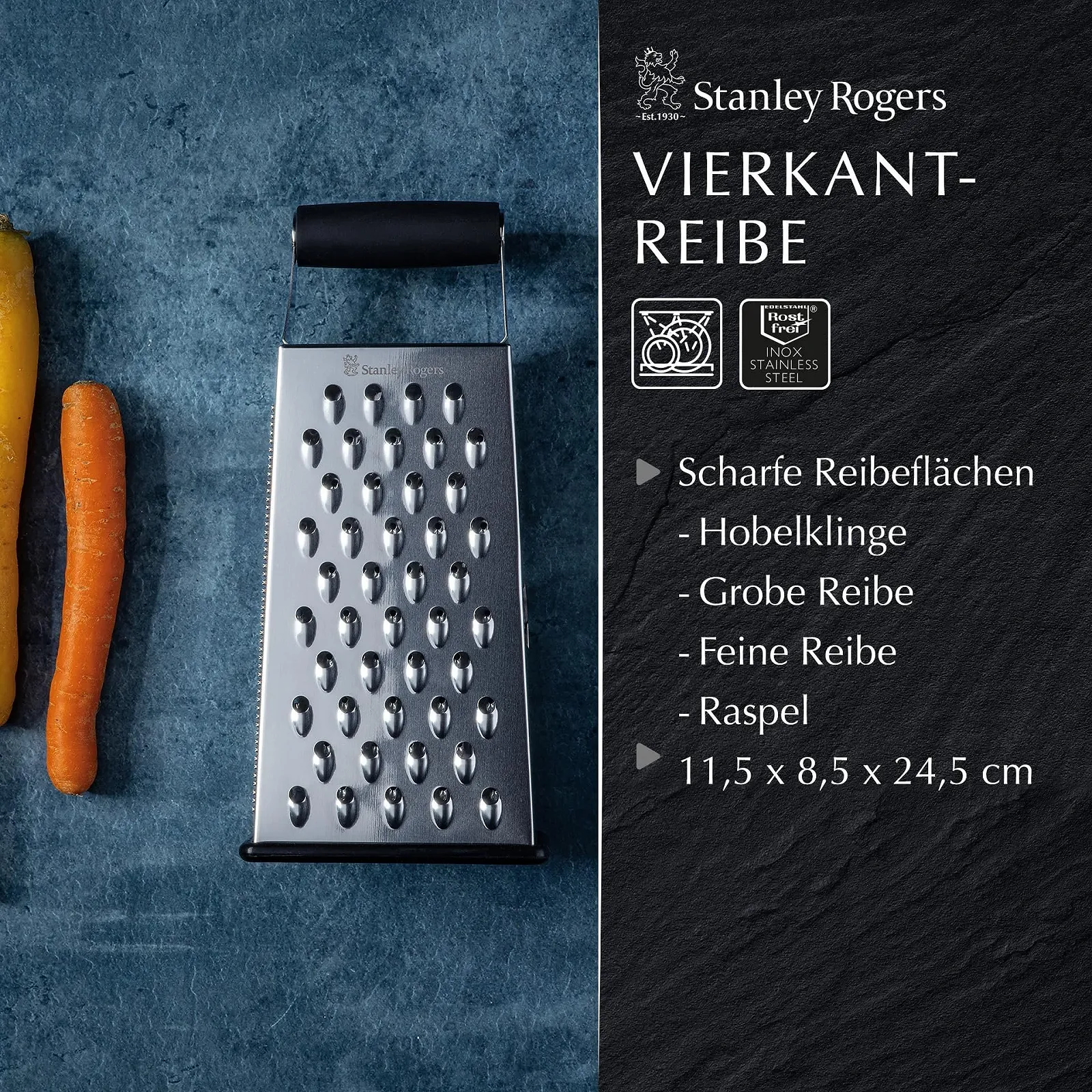 Терка Stanley Rogers Квадратна з нековзною основою Високоякісна нержавіюча сталь, фото №3