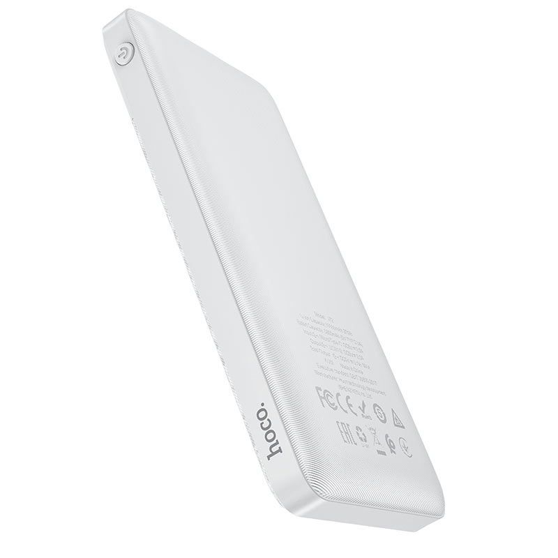 Повербанк Hoco J72 Easy travel 10000 mAh Out 2USB 5V/2A In Type-C micro-USB с LED индикатором Белый, фото №3